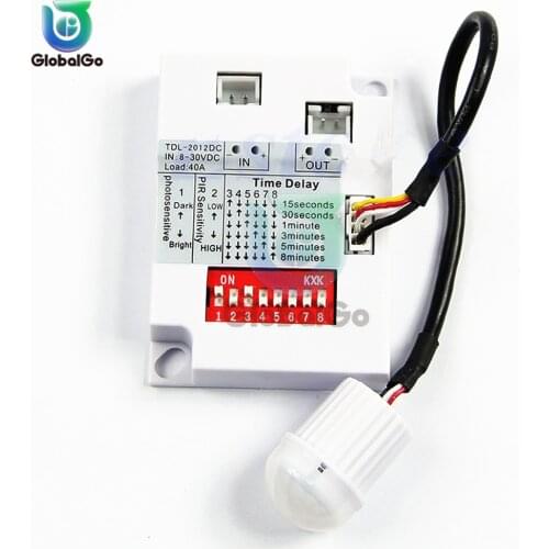 8-30V Indoor Outdoor Infrared Light Motion Sensor Time Delay Home Lighting PIR Switch Led Night Lamp