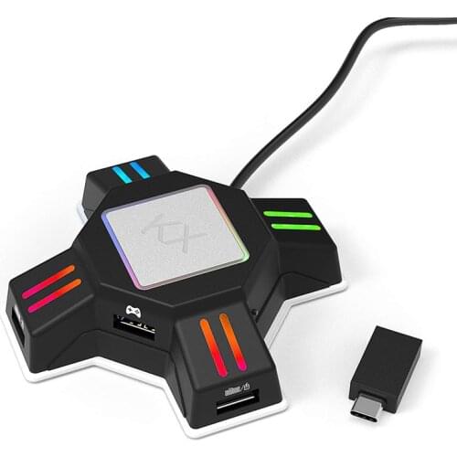 KX USB Game Controllers Adapter Converter Video Game Keyboard Mouse adapter for Switch/for Xbox/for PS4 Controller Converter