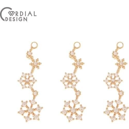 Cordial Design 40Pcs 10*33MM Jewelry Accessories/CZ Charms/Connectors/Hand Made/Jewelry Findings & Components/DIY Making/Pendant