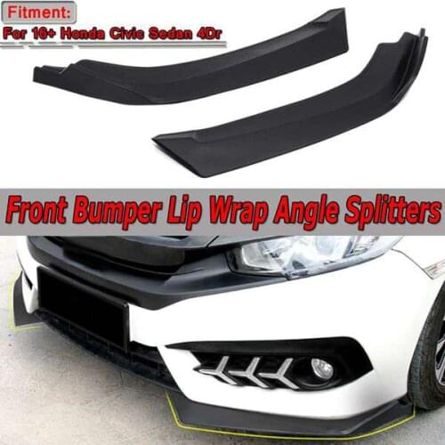 AU04 -Car Universal Front Bumper Lip Changer Wrap Angle Split Front Shovel Front Lip Splitter for Honda Civic
