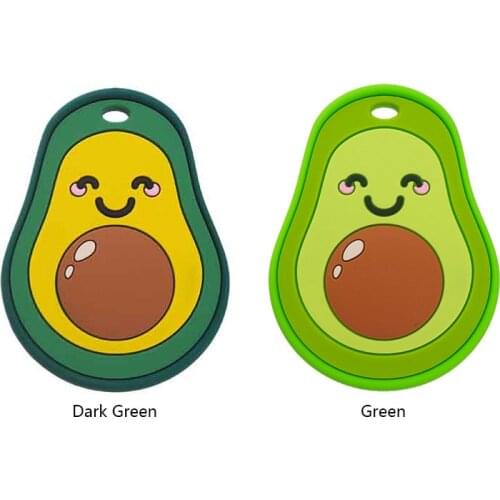 Chenkai 10pcs Silicone Avocado Teether DIY Reassuring Pacifier Dummy Teething Infant Smoothing Sensory Bite Toy Accessories Gift