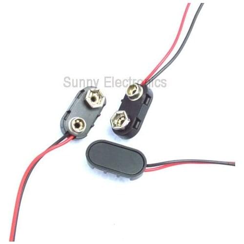 DIY 50 pcs 9V 9 VOLT SNAP ON BATTERY CLIP CONNECTOR Free shipping