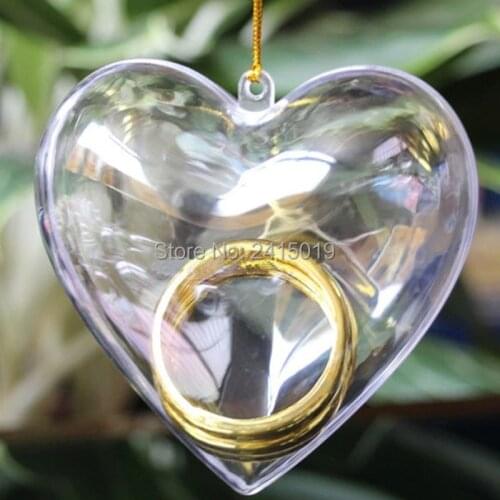 Food gradePS 10 balls 8.0CM clear balls HEART window wedding decoration decorating ball Xmas tree toys gifts candy hanging decor