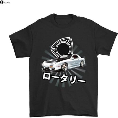 T Shirt Short Sleeve Japanese Car Fans RX-7 Rotary JDM Tuner T-Shirt O-Neck Hipster T-shirts