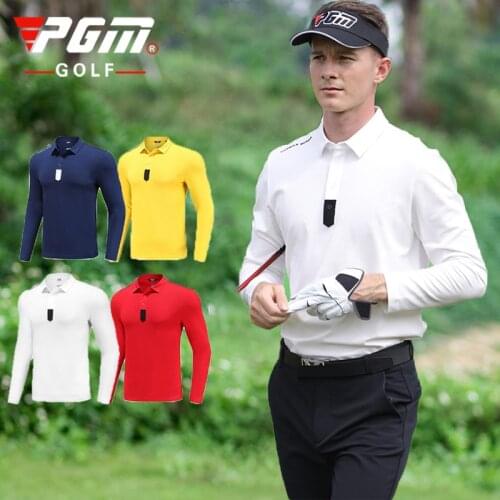 Golf Tennis Baseball Mens Long Sleeve Shirt Autumn Winter Men Turn-Down Collar Golf Training Top Male Casual Wear T-Shirts