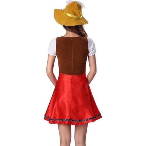 Hotsale Halloween Costum Lovely Feather hat Sexy maid Role Playing Sexy Cosplay Stylish temperament Women Clothing size XL-M