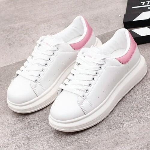 Dropshipping 2018 Spring New Designer Wedges White Shoes Female Platform Sneakers Women Tenis Feminino Casual Female Shoes Woman