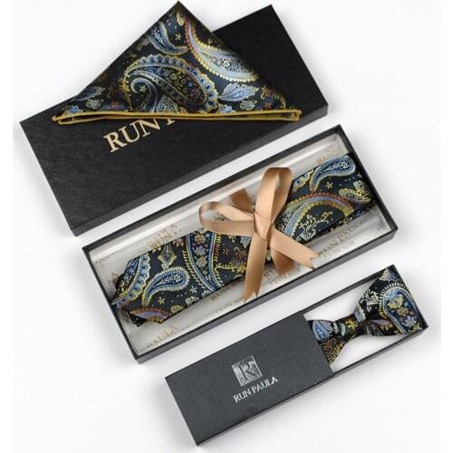 Fashion 3PCS/SET Hankerchief Men Accessories Men Ties Bowtie Womans Clothing Fashionable Pocket Square Neck Tie