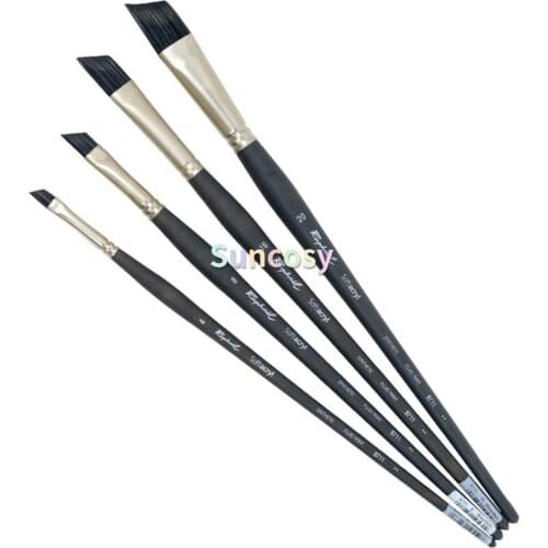 Raphael Softacryl 8711 Brush, Angular, Flexible, Synthetic Bristles Even Application Ideal for Acrylics,Oil Painting and Gouache