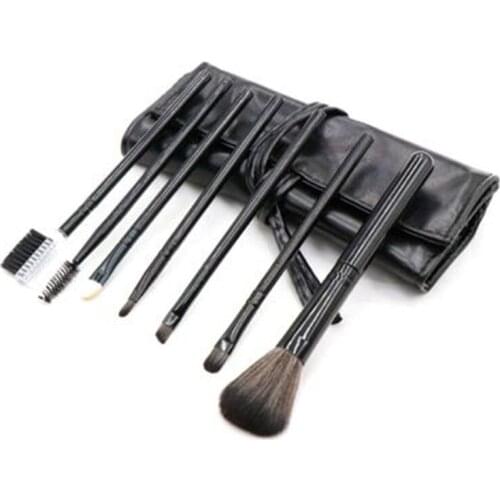 7pc/set Makeup Brush Set Make Up Brushes Kit Eyeshadow Powder Smooth Cosmetic Tools Concealer Brush Beauty Tool With Leather Bag