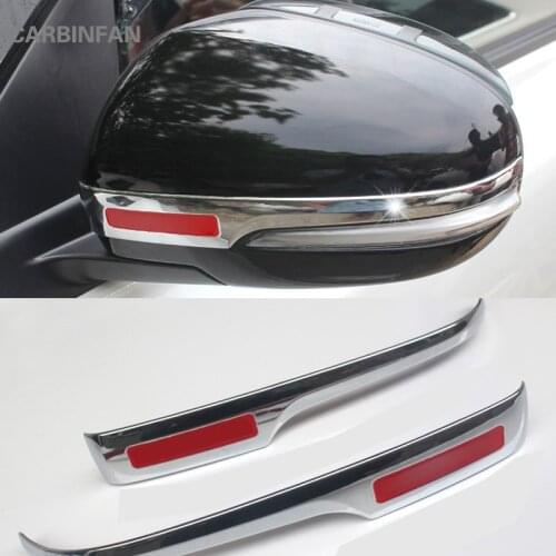 Car side ABS chrome Rearview Mirror Cover stickers trim frame lamp hood 2pcs/set Car styling For Suzuki Vitara 2016 2017 C431