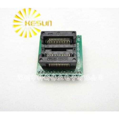 100% NEW OTS-28-1.27 SOP28 SOIC28 IC Test Socket / Programmer Adapter / Burn-in Socket (OTS-28-1.27-04)