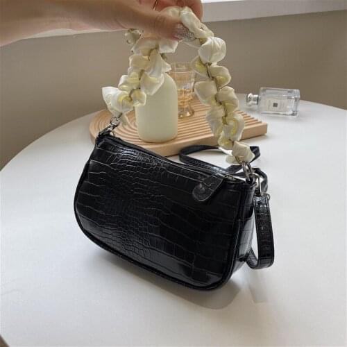 2021 New Arrival Exquisite Retro Casual Soft Baguette Bag Stone Pattern Leather Women Shoulder Underarm Handbag 3691782
