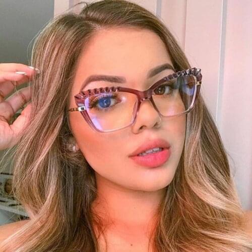New Vintage Metal Square Anti-blue Glasses Frame Women Fashion Computer Transparent Eyeglasses Female Spectacles Oculos Feminino