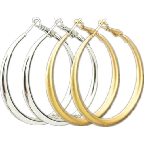 Hoop earrings for women Big circle Matte gold plating Round Fashion jewelry 2020 Geometric kolczyki Student youth girl earrings