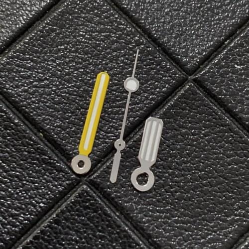 Watch hands for NH35/NH36 Movement Mira las manos Uhrzeiger Regarder les mains Green luminous yellowsilver Watch Parts Accessory
