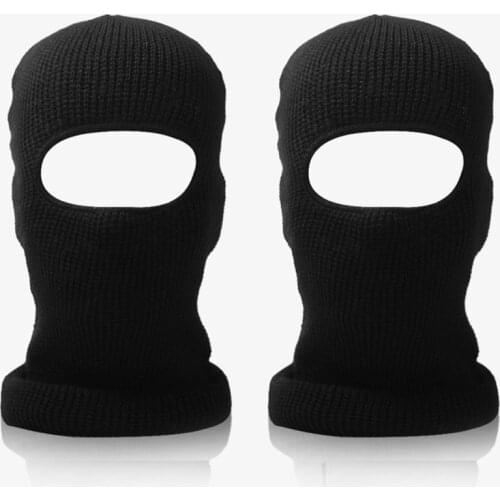 Unisex Winter Knitted One Hole Ski Mask Balaclava Beanies Hat Cycling Windproof Helmet Lining Full Face Cap Neck Warmer