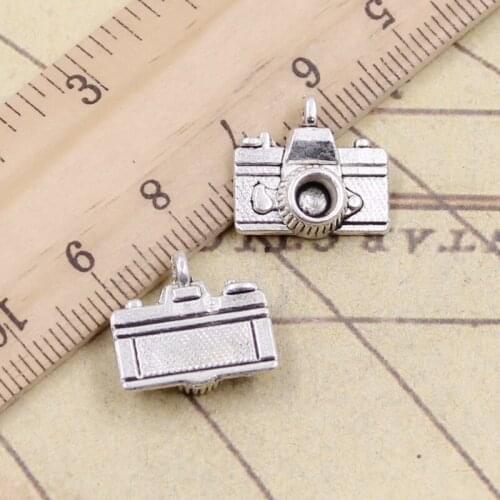 20pcs Charms Camera 15x14mm Tibetan Bronze Silver Color Pendants Antique Jewelry Making DIY Handmade Craft