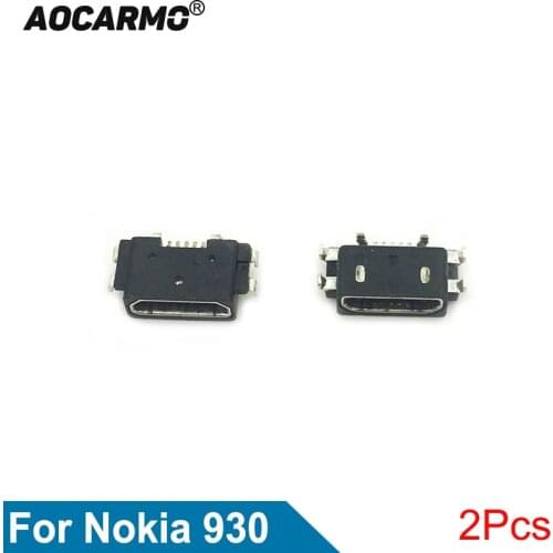 Aocarmo 2 Pcs/lot USB charge Charging Port Dock Connector Replacement Part For Nokia Lumia 930 1520 N1520 N930