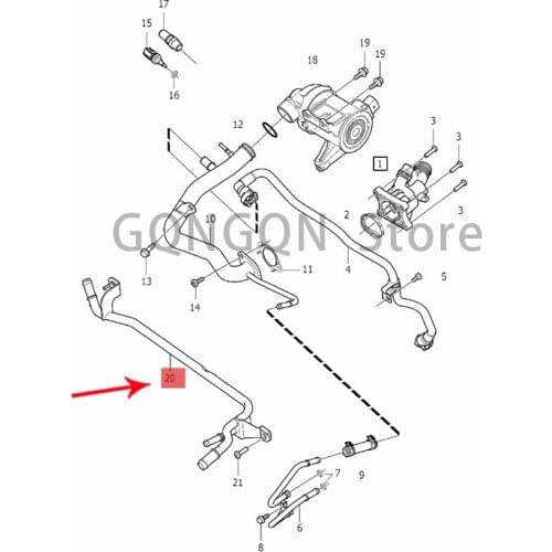 CAR turbocharger water pipe 2008-2020vol voxc90 xc60 xc40 v90 cross country v90 v70 v60 v40 cross country v40 s90l s90 s60l s60