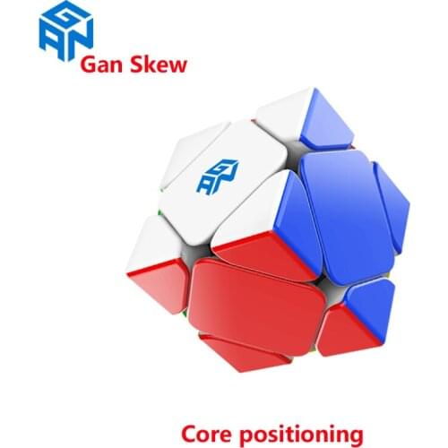 GAN skew M 3x3x3 Magnetic Magic Cube Stickerless 3x3 Speed Puzzle Smoother gans SkewbM Educational Cubo Magico for Children Toy