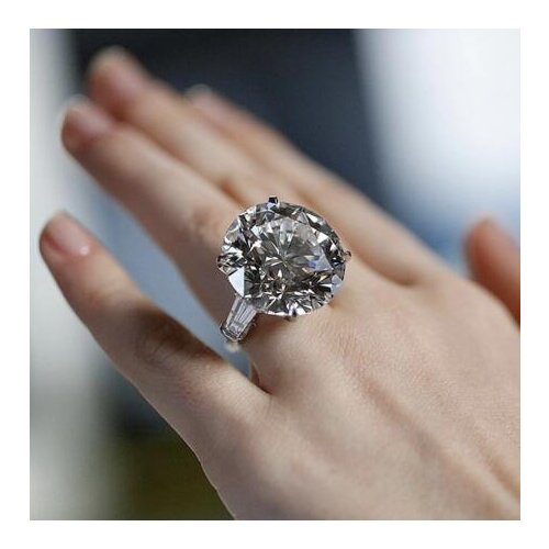 Solitaire Round cut 6ct Sona cz Ring 925 Sterling Silver Engagement Wedding Band Rings for women Bridal Luxury Party Jewelry