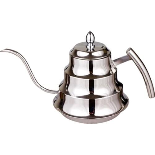 Kitchen Turkey Coffee Pot Stainless Steel Coffee Drip Kettle Filter Tea Pot 1.2L Fine Mouth Coffee Pot High Quality