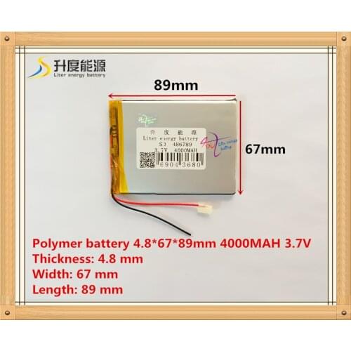 486789 3.7V 4000mah Lithium polymer Battery with Protection Board For 7 inchTablet M70 V712 Free Shipping