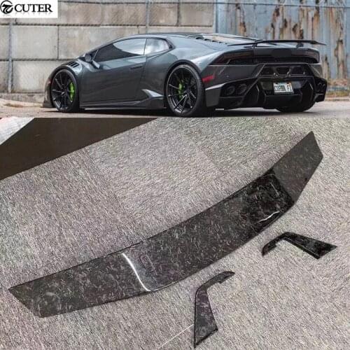 LP610 LP610-4 LP580 Barb style Carbon Fiber FRP Rear Trunk Spoiler Lip Wing For Lamborghini Huracan LP610-4