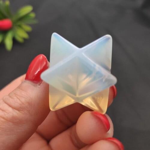 Natural opal Quartz crystal Stone Merkaba Healing natural stones and minerals