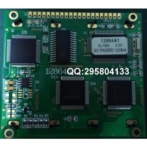 New lcd panel replacement POWERTIP PG12864F PG-12864F LCD display screen Yellow or blue lcd display