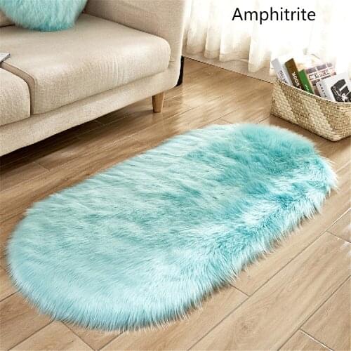Imitation Of Wool Oval Carpet Soft And Comfortable High Quality Solid Carpet Home Sofa Corridor Bay Floor Kitchen Rug