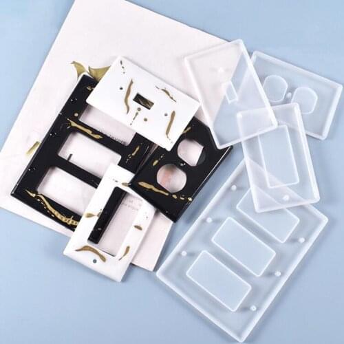 1Pcs USB Socket Panel Light Switch Cover Silicone Mold Outlet Cover Mould for DIY Crafts Casting Tool Crystal Epoxy Resin Molds