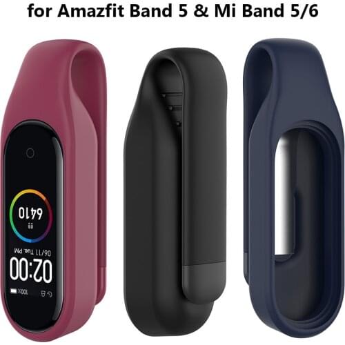 MI BAND 6 Case Holder Silicone Clip Frame Cover For Xiaomi Mi Band 5 Mi5 Mi6 Protector Case for Amazfit Band 5 Cases Rubber