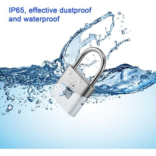 Smart Fingerprint Keyless Door Lock Quick Unlock Zinc Alloy Metal Self Developing Chip Smart Life USB Rechargeable Padlock