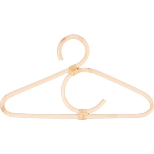 Rattan Clothes Hanger Style Kids Garments Organizer Rack Children Hanger Kids Room Decoration Hanger for Clothes