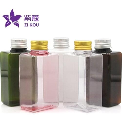 High-end 5pcs free shipping 100ml PETG bottle with Aluminum cap Travel Size factory outlets for personal care Cosmetics bottle