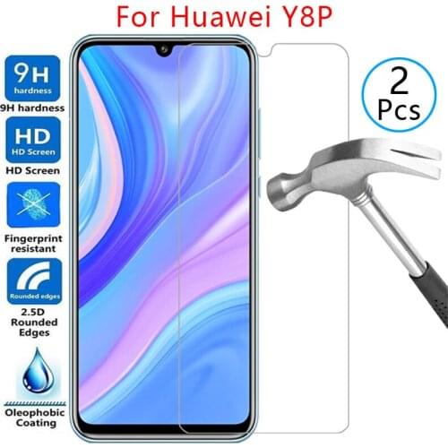 Tempered glass screen protector for huawei y8p case cover on huaweiy8p huawey y 8p 8 y8 p yp8 8yp protective phone coque bag 360