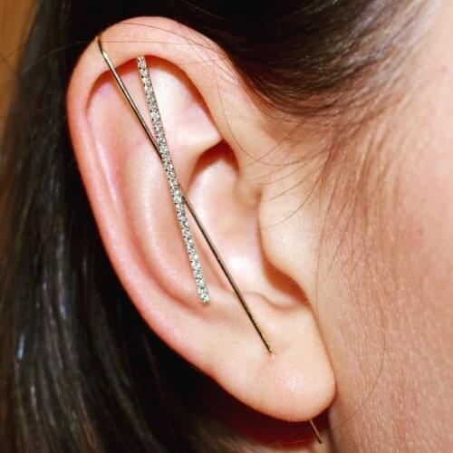 2020 New Cubic Zirconia Crystal Stud Earrings for Women Ear Cuff Earrings Jewelry Accessories Wedding Party Dinner Jewelry