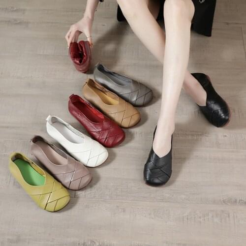 2021 New Women Rome Shoes Genuine Soft Bottom Summer Flat Shoes Woman Casual Flats Cut-out Ladies Plus Size 36-42