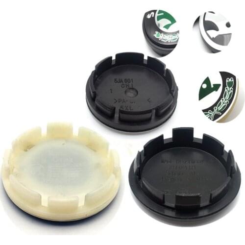 4PCS 56mm for Skoda Wheel Center Caps badge for Skoda Alloy Wheel Emblem Badge Octavia Fabia Yeti 3B7601171 CAR STYLING