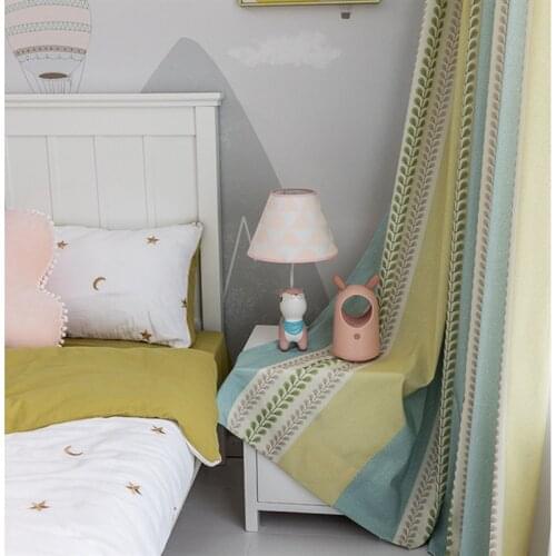 Colorful Printed Striped curtains for Living Room bedroom Yellow curtain window drapes Home Decor