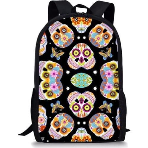 Children School Bags for Girls Boys Cool Skull Printing Teenager Simple Primary Backpacks Students Satchel New 2019