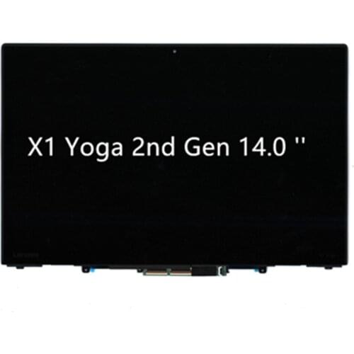 For Lenovo TP NRM, widescreen 4x HD LBO+ AUO Lcd Touch Screen X1 Yoga 2nd Gen 14.0 "Wqhd 40pin Lcd-scherm FRU 01AX897 01LV978