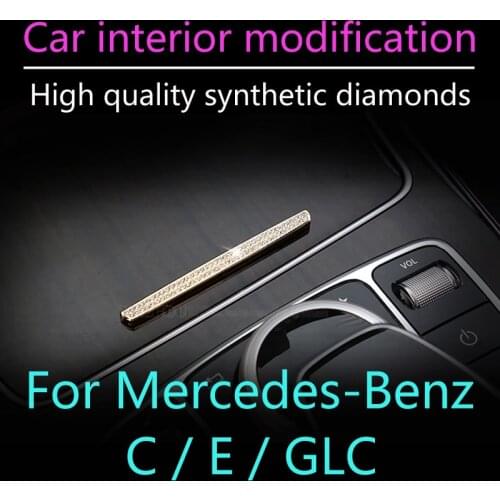 For Mercedes Benz E C200/180L GLC Refit Car Interior Modification Diamond Decoration Interior Upgrade Water Cup Trough Flap