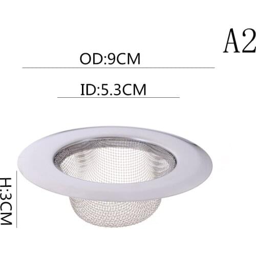 Stainless Steel Bathtub Hair Catcher Stopper Shower Drain Hole Filter Trap Metal Sink Kitchen Bathroom Strainer