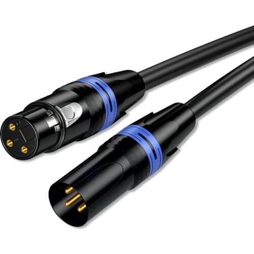 PALLTORO XLR Cable Male To Female M/F 3Pin OFC Audio Cable Foil+Braided Shielded For Microphone Mixer Amplifier 1m 2m 3m 5m 10m