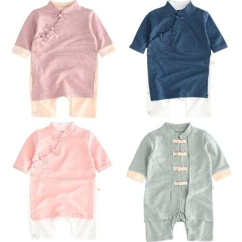 Newborn Baby Rompers Chinese Style Baby Boy Clothes Cotton Baby Clothes Roupas De Bebes New Baby Clothes Infant Jumpsuits