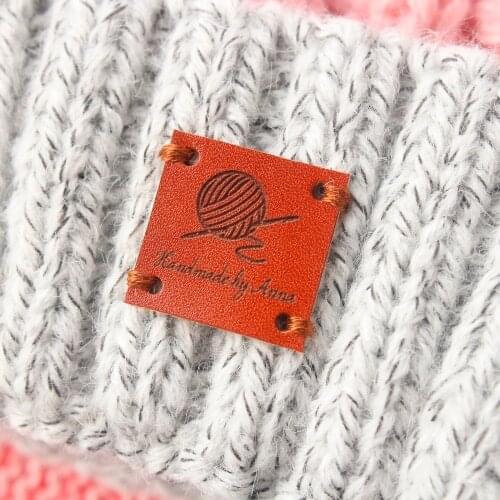 Leather Tags, personalized tags, knit labels, Custom Name, Personalized Name, Custom Design, Name Tags, Vintage (PB1515)