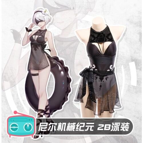 NieR:Automata YoRHa No.2 Type 2B Cosplay Dōjin swimsuit split slim sexy swimwear coverall